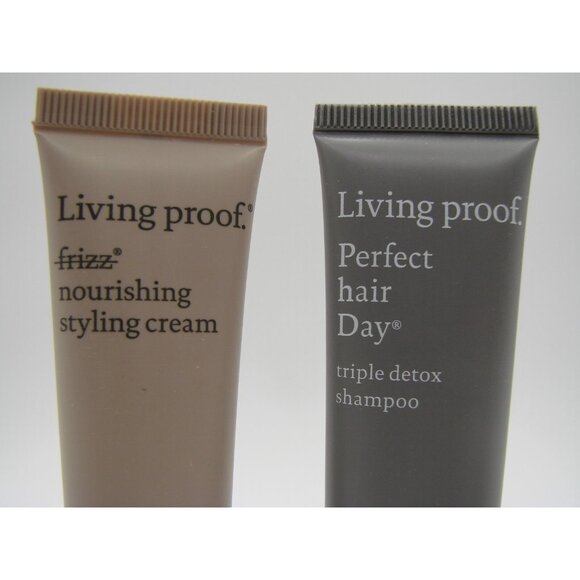 Living Proof Set No Frizz Smooth Styling Cream and Perfect Hair Day Shampoo 1 oz - Picture 5 of 6